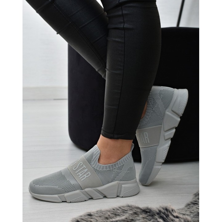 Buty sportowe damskie Big Star JJ274295 Szare