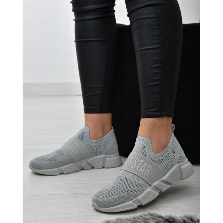 Buty sportowe damskie Big Star JJ274295 Szare