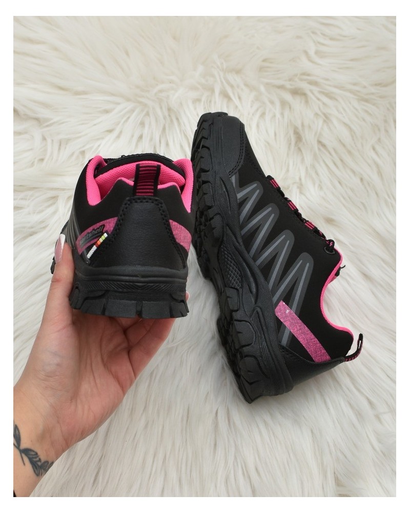 Buty dziecięce trekkingowe American Club WT72 Czarno-fuksjowe