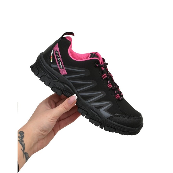 Buty dziecięce trekkingowe American Club WT72 Czarno-fuksjowe