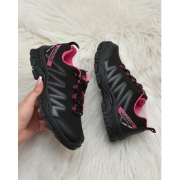 Buty dziecięce trekkingowe American Club WT72 Czarno-fuksjowe