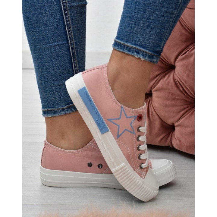 Trampki damskie Big Star JJ274385 Różowe