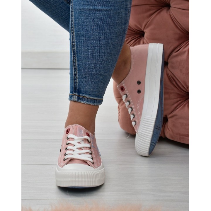 Trampki damskie Big Star JJ274385 Różowe