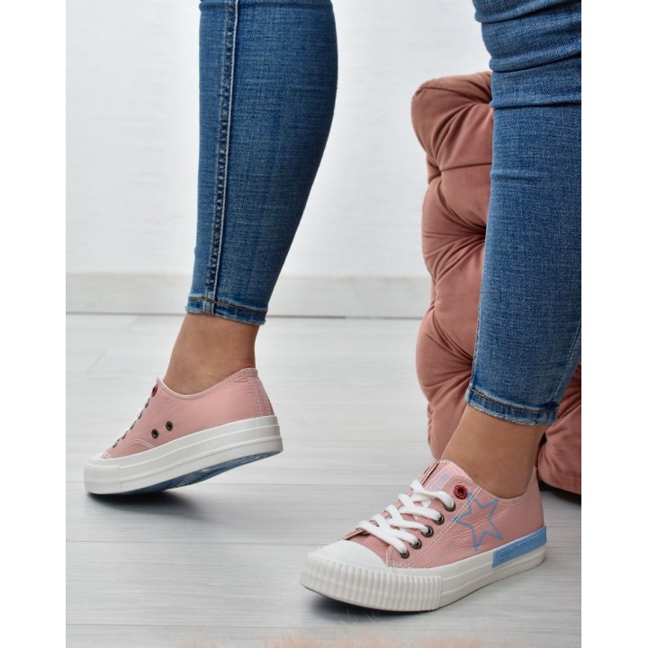 Trampki damskie Big Star JJ274385 Różowe