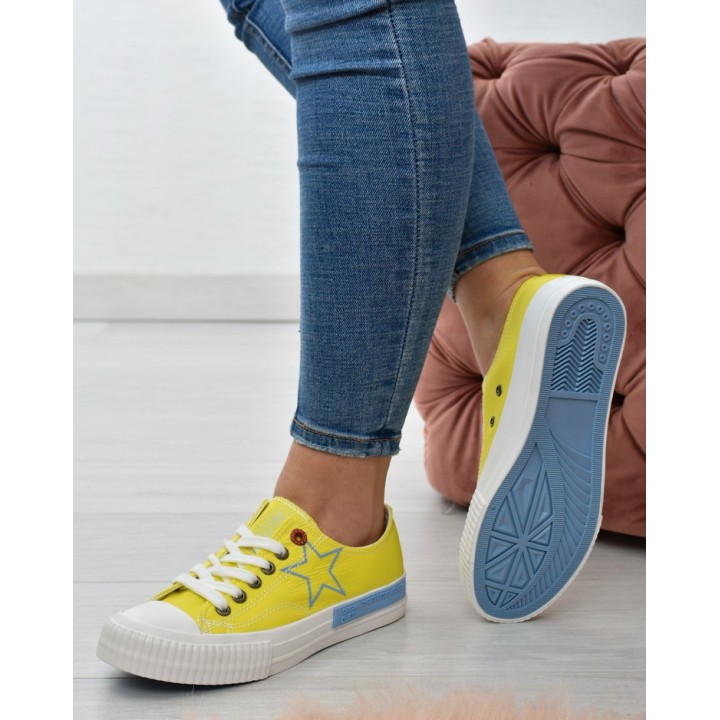 Trampki damskie Big Star JJ274388 Żółte