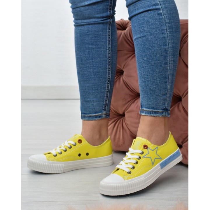 Trampki damskie Big Star JJ274388 Żółte