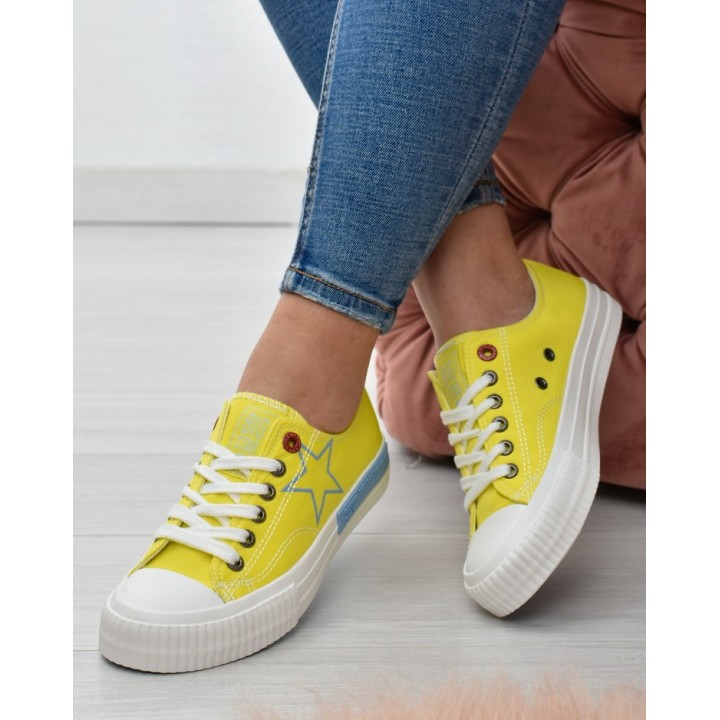 Trampki damskie Big Star JJ274388 Żółte
