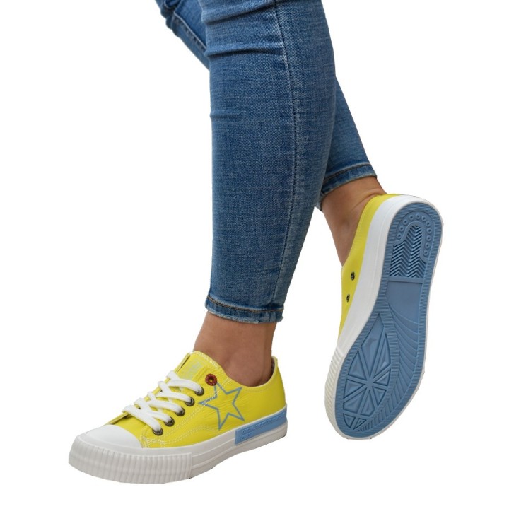 Trampki damskie Big Star JJ274388 Żółte
