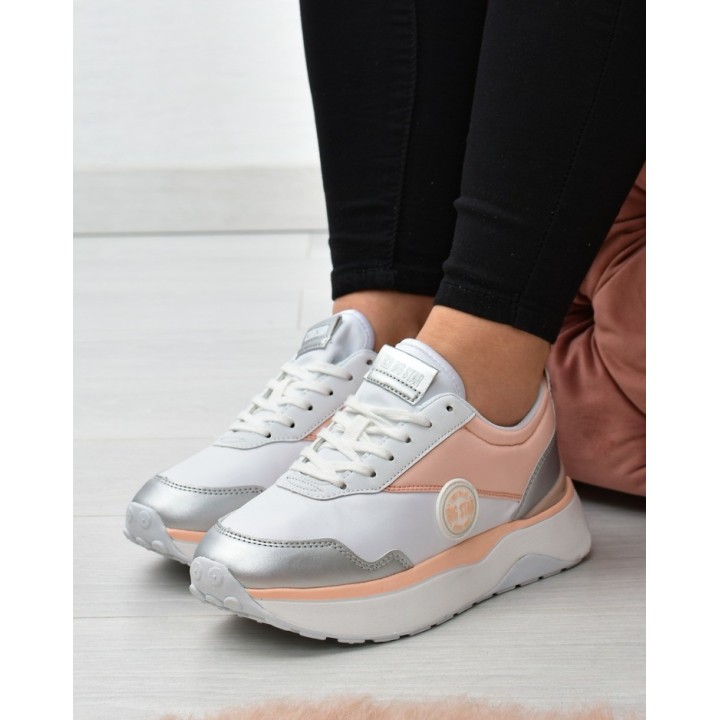 Sneakersy damskie Big Star JJ274A015 Biało/beżowe