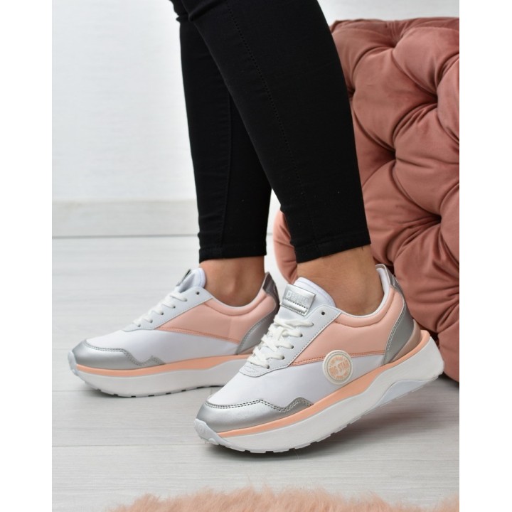 Sneakersy damskie Big Star JJ274A015 Biało/beżowe