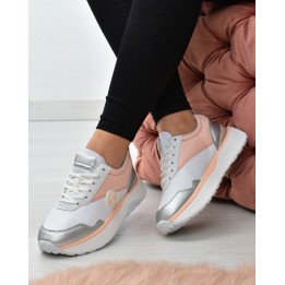 Sneakersy damskie Big Star JJ274A015 Biało/beżowe