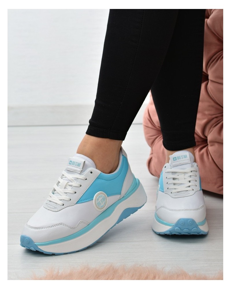 Sneakersy damskie Big Star JJ274A016 Biało/niebieskie
