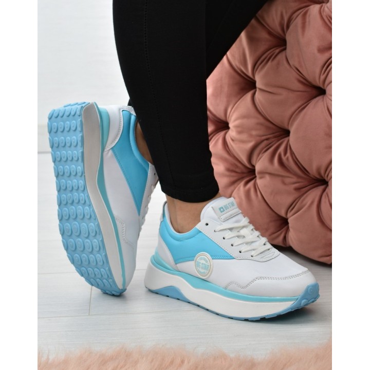 Sneakersy damskie Big Star JJ274A016 Biało/niebieskie