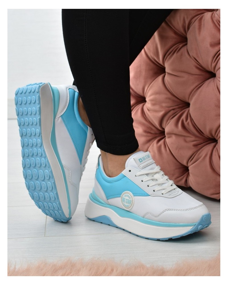 Sneakersy damskie Big Star JJ274A016 Biało/niebieskie