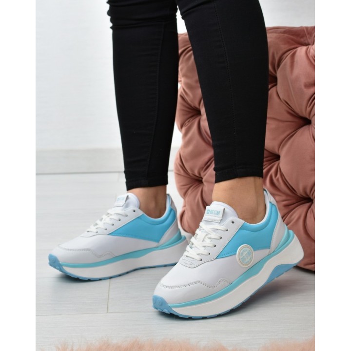 Sneakersy damskie Big Star JJ274A016 Biało/niebieskie
