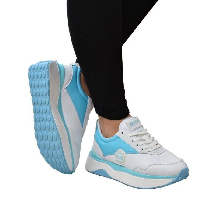 Sneakersy damskie Big Star JJ274A016 Biało/niebieskie