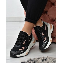 Sneakersy damskie Vinceza 10728 Czarno/różowe