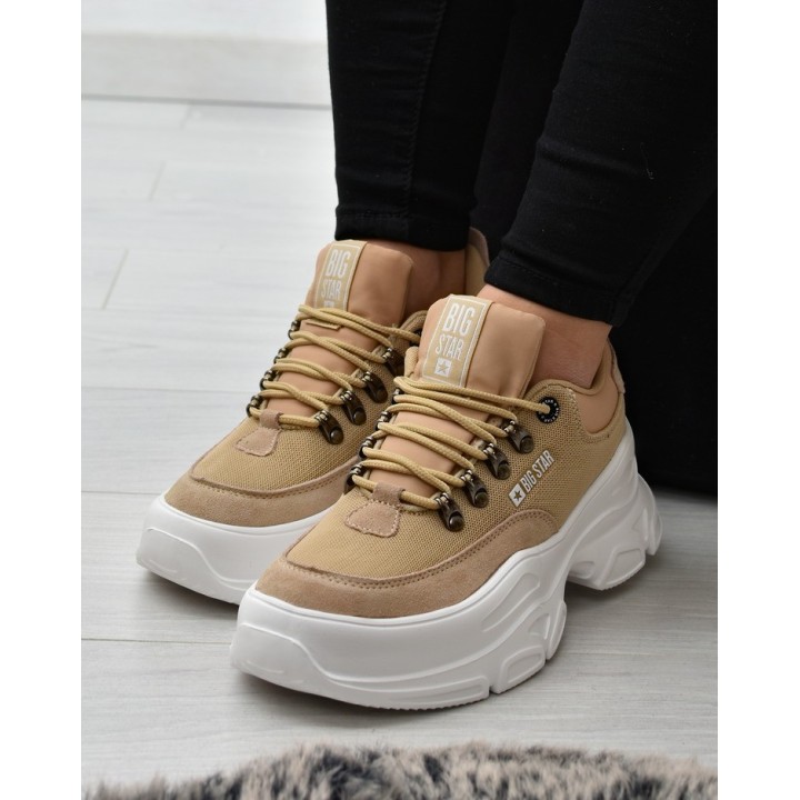 Sneakersy damskie Big Star JJ274A222 Beżowe