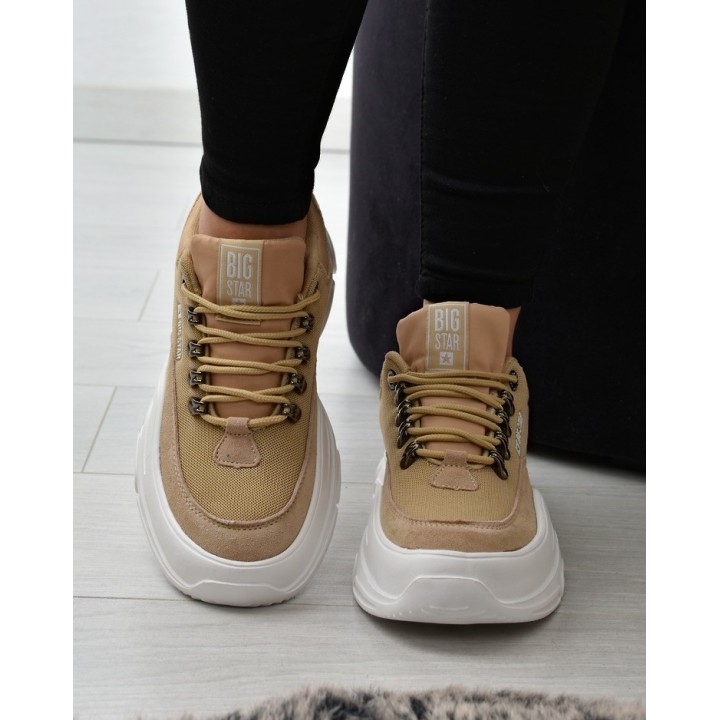 Sneakersy damskie Big Star JJ274A222 Beżowe