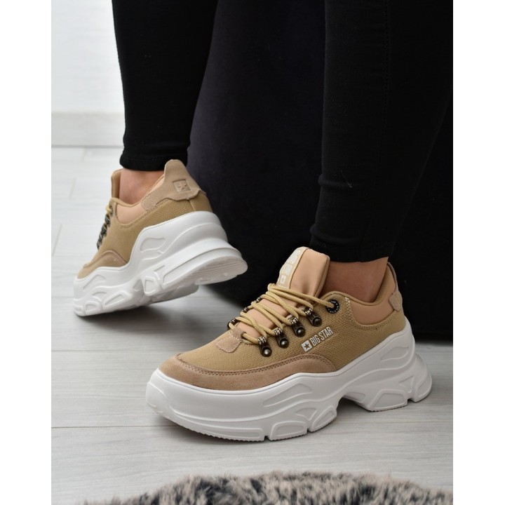 Sneakersy damskie Big Star JJ274A222 Beżowe