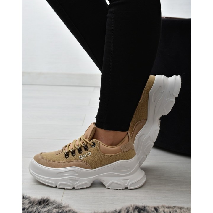 Sneakersy damskie Big Star JJ274A222 Beżowe