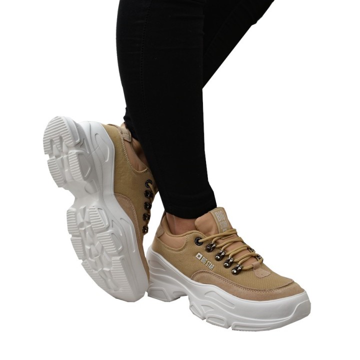 Sneakersy damskie Big Star JJ274A222 Beżowe
