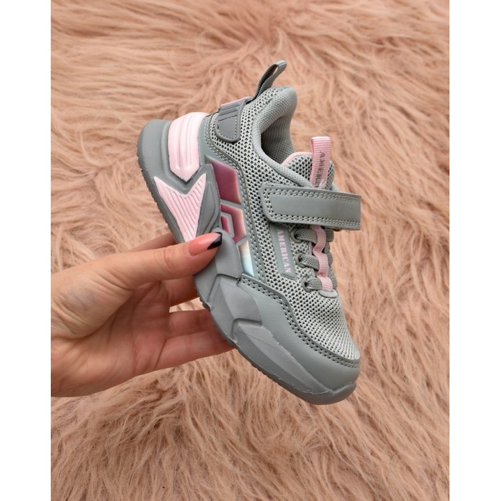 Buty sportowe dziecięce American Club AA27 Szare