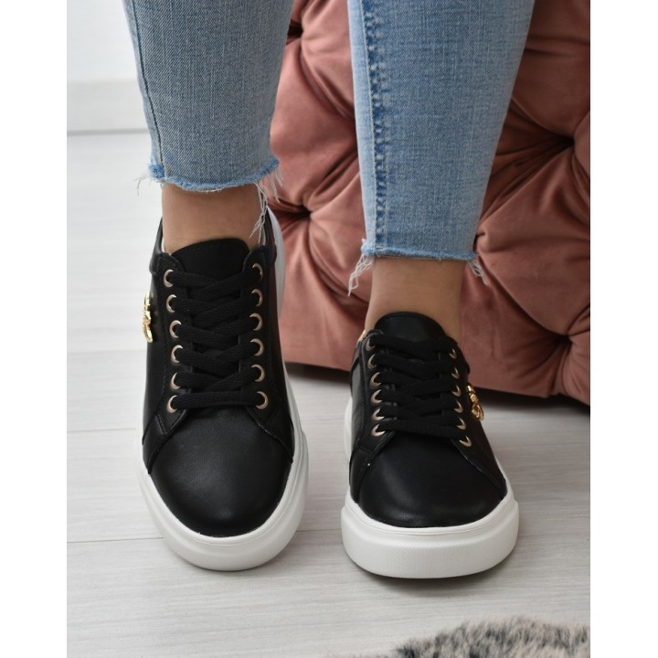 Buty sportowe damskie skórzane Vinceza 8741 Czarne