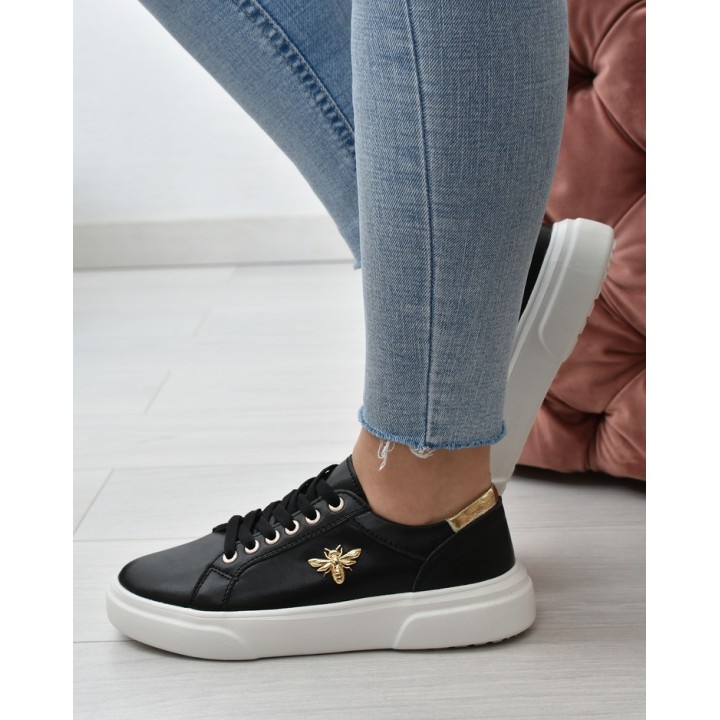 Buty sportowe damskie skórzane Vinceza 8741 Czarne