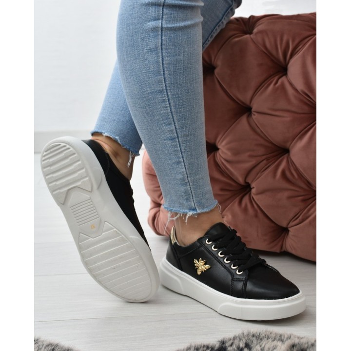 Buty sportowe damskie skórzane Vinceza 8741 Czarne