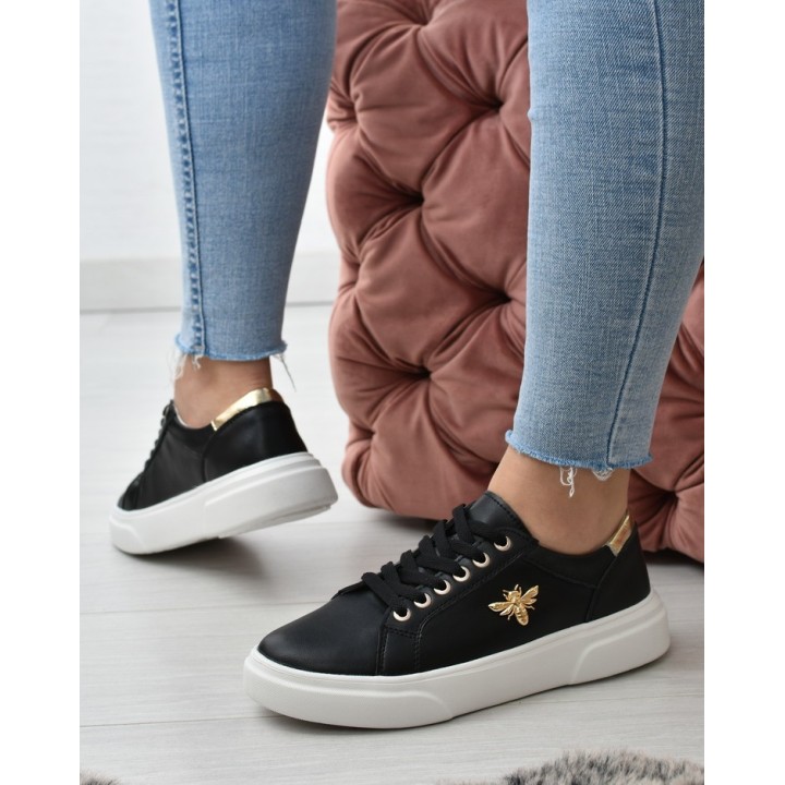 Buty sportowe damskie skórzane Vinceza 8741 Czarne