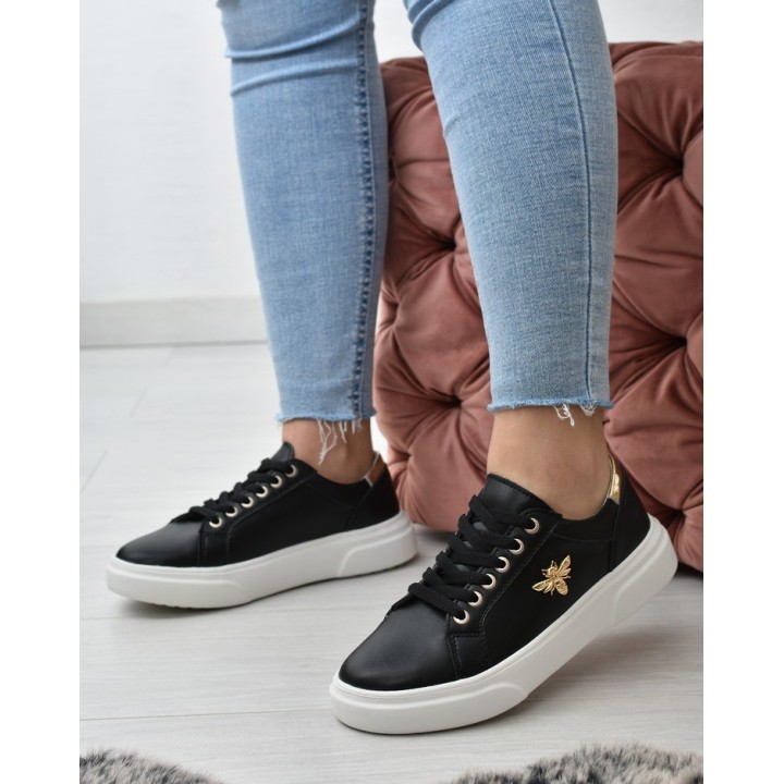 Buty sportowe damskie skórzane Vinceza 8741 Czarne