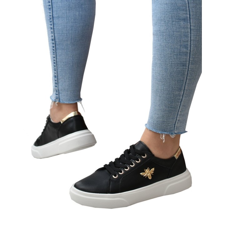 Buty sportowe damskie skórzane Vinceza 8741 Czarne