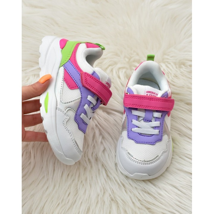 Buty sportowe dziecięce American Club ES73 Białe