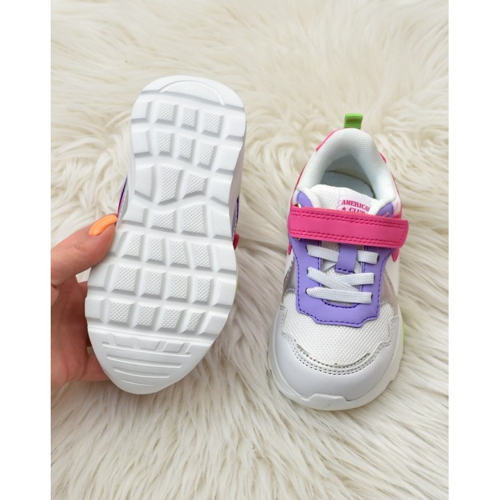 Buty sportowe dziecięce American Club ES73 Białe