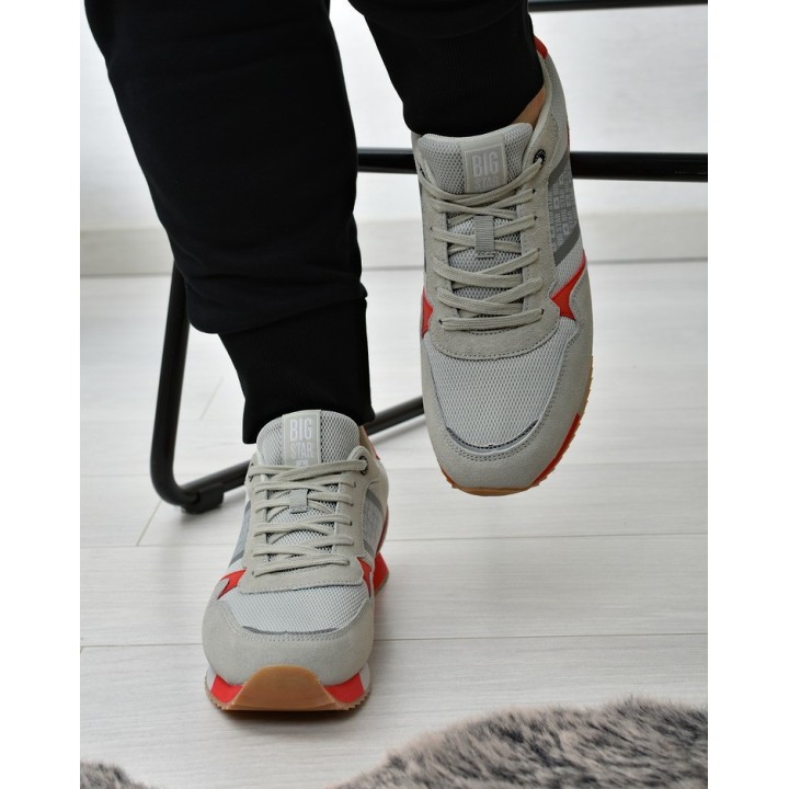 Buty sportowe męskie Big Star JJ174395 Szare