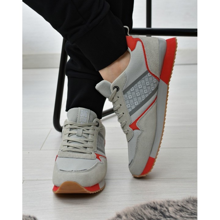 Buty sportowe męskie Big Star JJ174395 Szare