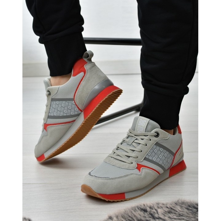 Buty sportowe męskie Big Star JJ174395 Szare