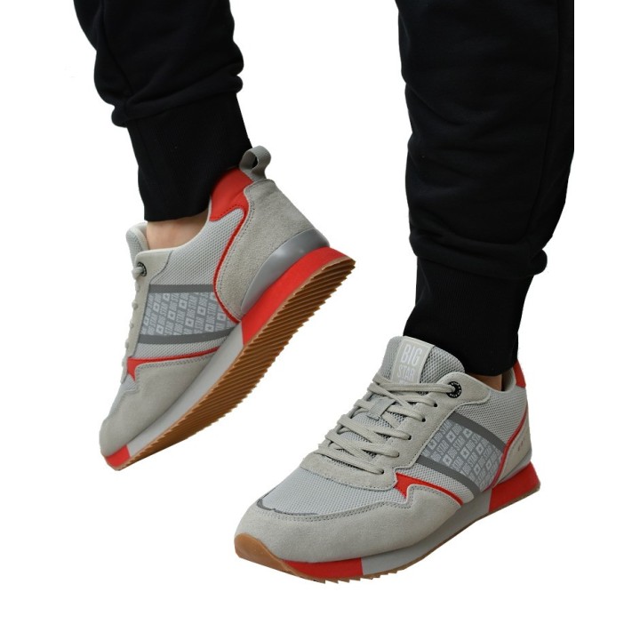 Buty sportowe męskie Big Star JJ174395 Szare