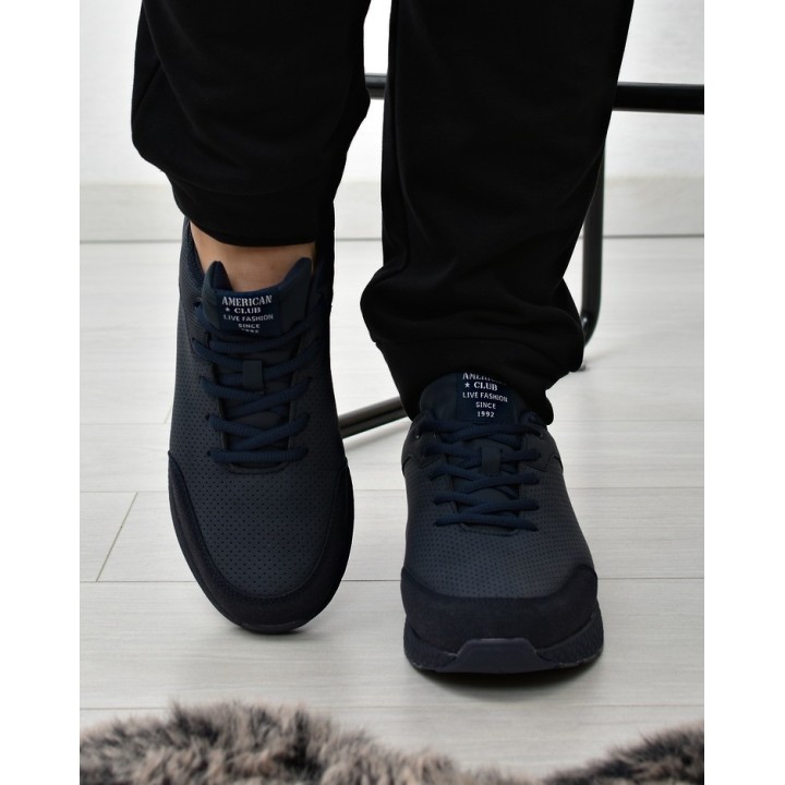 Buty sportowe męskie American Club AA13 Granatowe