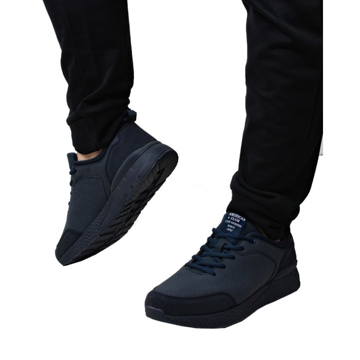 Buty sportowe męskie American Club AA13 Granatowe