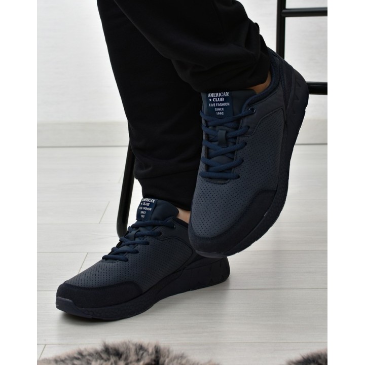 Buty sportowe męskie American Club AA13 Granatowe