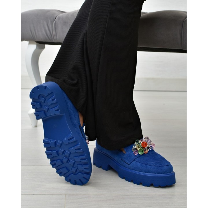 Mokasyny damskie Vinceza 16376 Niebieskie
