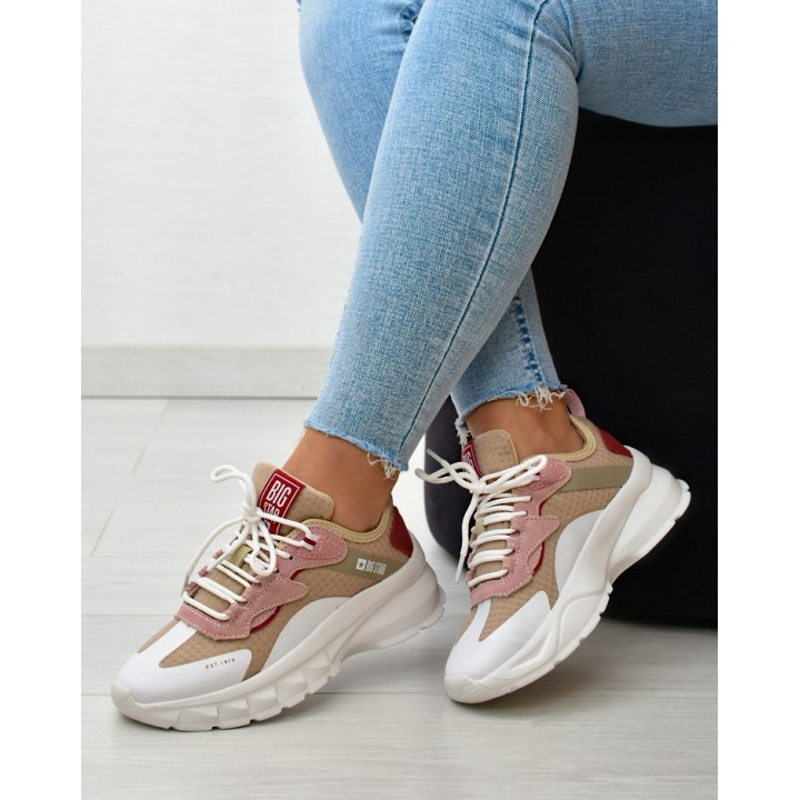 Sneakersy damskie Big Star KK274055 Beżowe