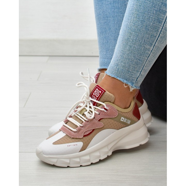 Sneakersy damskie Big Star KK274055 Beżowe