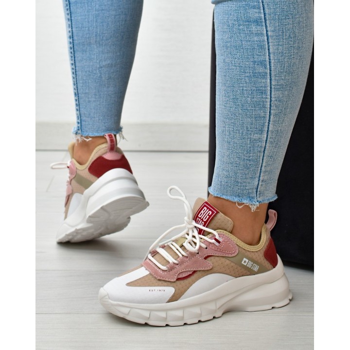 Sneakersy damskie Big Star KK274055 Beżowe
