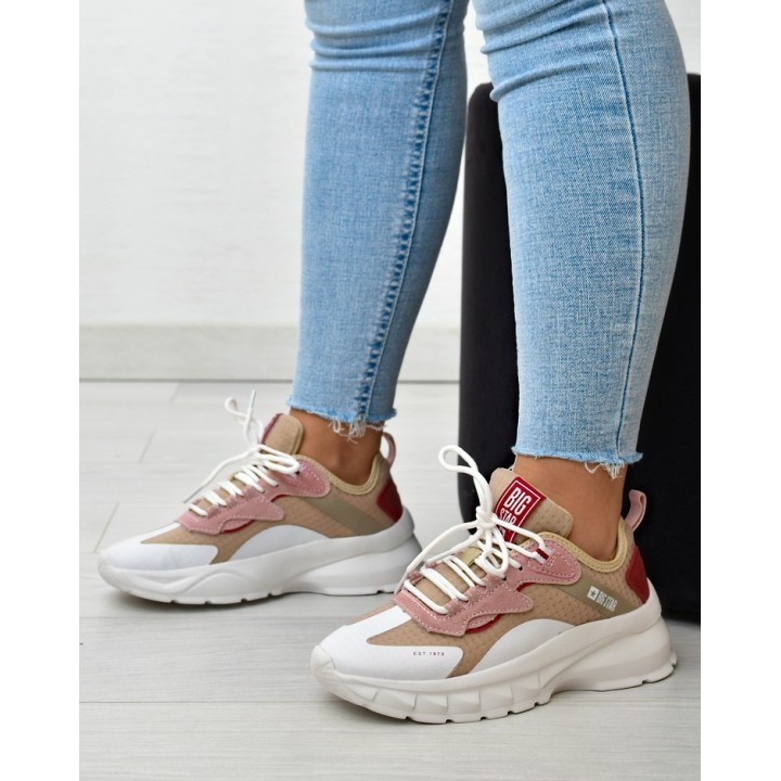 Sneakersy damskie Big Star KK274055 Beżowe