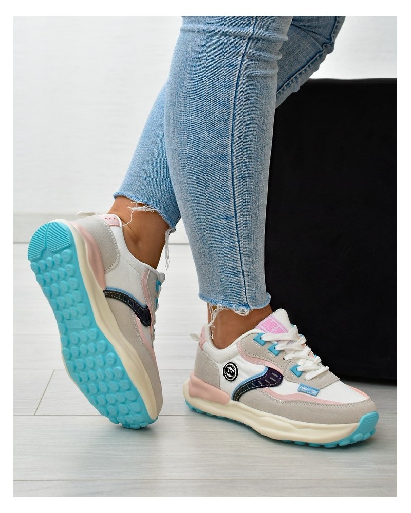 Sneakersy damskie Big Star KK274097 Biało-różowe