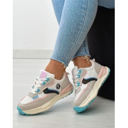 Sneakersy damskie Big Star KK274097 Biało-różowe