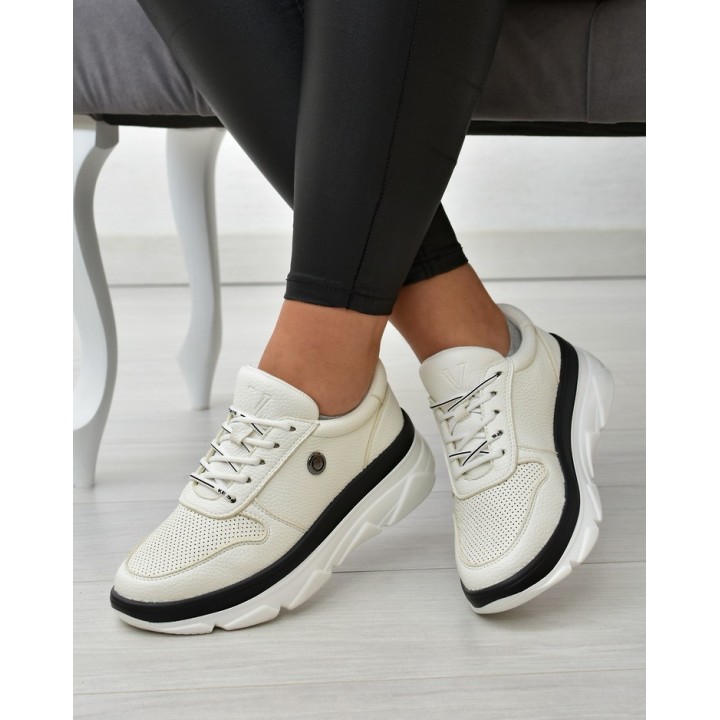 Sneakersy damskie Vinceza 10842 Białe